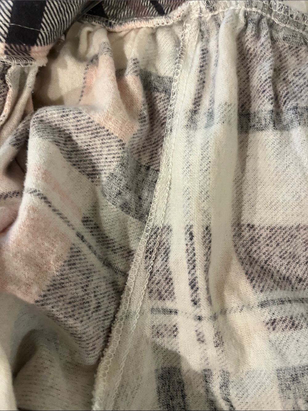 Women's 100% Cotton Flannel Nightgown in Pink & Gray - Picture 7 of 11